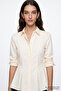 Pleated Long Sleeve Slim Fit Shirt - 3