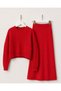 Hair Braided Crop Skirt Set - Red - 4