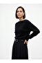 10854 Boat Neck Soft Textured Sweater-Black - 3