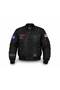 Ribbed Collar Pilot Coat Black "Nasa"