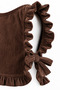 Girl's Sweater Without Lining, Side Tie, 100% Cotton Velvet - 3