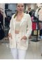 Plus Size Knitted Mesh Jacket - 3