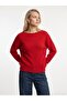 10854 Boat Neck Soft Textured Sweater-Red