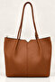 Women's Shoulder Bag Lightweight 3-Compartment Large Volume Daily Tote Bag with Large Size Shawl Accessory Elt - 4