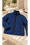 Men's Zippered Pocket Padded Casual Quilted Coat - 5