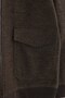 Men's Relax Fit Comfortable Cut Classic Collar Self-Thinning Fabric Zippered Ribbed Brown Coat - 7