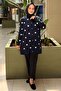 Embossed Mini Floral Embroidered Mercerized Cardigan - 3