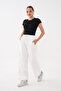 Belted, Cashmere-Embellished, Three-Yarn Pants with Stoppered Cuffs - 4