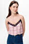 Regular Blouse with Adjustable Straps and Lace Detail