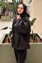 Serpme Stone Embroidered Hooded Zippered Coat - 2