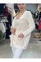 Plus Size Knitted Mesh Jacket - 6