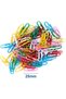 80 Pieces Plastic Coated 25mm Paper Clips, Assorted Colors - 3