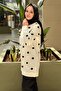 Embossed Mini Floral Embroidered Mercerized Cardigan - 2