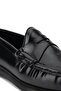 Men's Genuine Leather Black Open-Toe Loafer Shoes - 7
