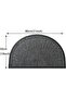 Germo Shield Antibacterial Half-Round Door Mat with Dirt-Scrubbing Bristles and Non-Slip Backing - 2