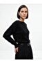 10854 Boat Neck Soft Textured Sweater-Black