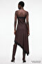 Satin Surface Adjustable Strap Slim Fit Dress - 8