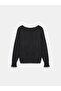 10854 Boat Neck Soft Textured Sweater-Black - 6