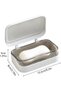 2 PCS Soap Dish with Removable Drainer & Lid, Closable Rectangular Soap Case Container, 2 Layers for - 2
