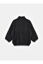 10851 High Collar Soft Textured Sweater-Black - 5