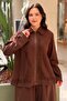 Embossed Embroidered Jacket and Trousers Set - 3