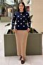 Embossed Mini Floral Patterned Mercerized Tunic - 3
