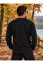 Men's Crew Neck Basic Printed Sweatshirt - 2