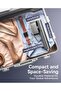 Dual Voltage Travel Clothes Steamer 100-220V, SC-001 | 15s Fast Heat Up; 2-in-1 Steamer & Iron; Large Ceramic Panel; Global Travel Use - 3