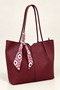 Women's Shoulder Bag Lightweight 3-Compartment Large Volume Daily Tote Bag with Large Size Shawl Accessory Elt - 2
