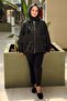Sequin Flower Embroidered Zipper Jacket - 4