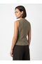 60627 Asymmetrical Cut Buttoned Vest-Green - 3