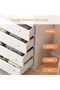 Modern 6 Drawer Tall White Dresser – Sleek Chest of Drawers Organizer for Bedroom, Living Room, or Office – Stylish Storage Solution for Clothes, Linens, and Accessories 60 x 40 x 111 cm. - 5