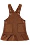 6-18 Months Dress with Straps and Pockets - Brown
