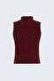 Braided Zero-Sleeve Knitwear - Burgundy - 4