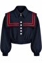 Navy Blue Nevora Allerli Bomber Jacket - 3652