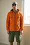 Men's Seasonal Orange Lined Raincoat & Windbreaker with Pockets - 3