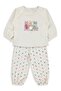 Score Printing Rabbit Printed 6-18 Months Set - Ecru