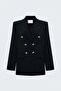 Buttoned Classic Jacket - Black - 3