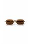 Ares Set of 2 56 Ekartman Men's Unisex Uv400 Protected Square Rectangular Metal Sunglasses - 6