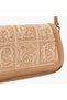 Embossed Shoulder Bag with Pouch - 7