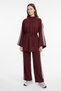 Stripe Detailed Suit 202703 - Bordo