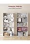 VASAGLE Bookshelf, 5-Tier Open Bookcase with Adjustable Storage Shelves, Floor Standing Unit, White - 5