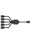 1-To-5 ArGB Splitter Cable / 5V - Support 3-Pin ADDRessable RGB - Led Sync Cable For Masterfan/Masterliquid ArGB Series Support(ArGB 1-To-5 Splitter) - 3