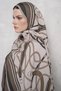 Floş Viscose Shawl Reins Pattern - Beige - 3