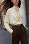 Degaje Collar Blouse - Beige