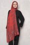 Floş Viscose Shawl Riseon Pattern - Red - 3