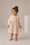 Baby Girl 100% Cotton Long Sleeve Muslin Dress with Bib Detail - 2