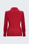 Stripe Patterned Double Breasted Blouse - Red - 4