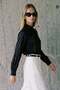 Long Sleeve Blouse - Black - 2