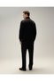 5Wm1545-Bk Men's Zippered Sweat Black - 4